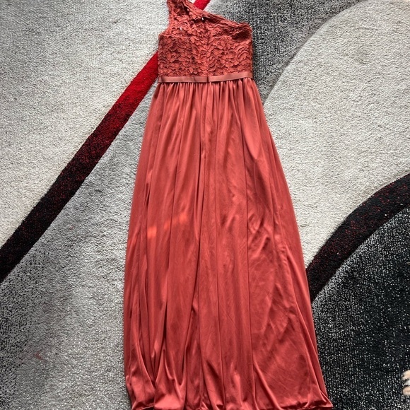 Celebrate DB Studio One Shoulder Corded Lace Mesh Dress - Picture 6 of 7